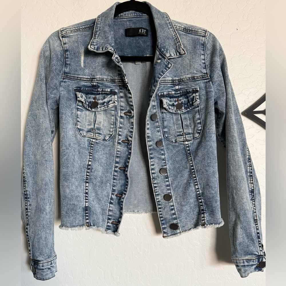 KUT FROM THE KLOTH Women's Kara Blue Denim Jacket - XS - Picture 4 of 10
